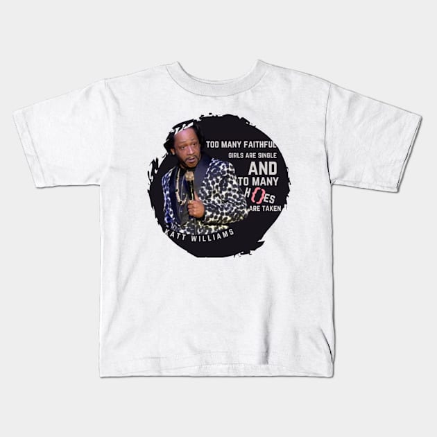 Katt Williams Comedy Kids T-Shirt by Alexander S.